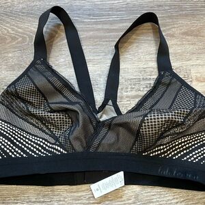 Lululemon Athletica Black and White Mesh Bralette